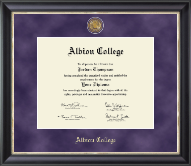 Albion College diploma frame - Regal Edition Diploma Frame in Noir