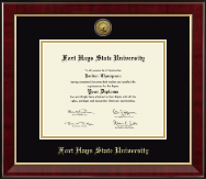 Fort Hays State University diploma frame - Gold Engraved Medallion Diploma Frame in Murano