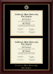 California State University Los Angeles Masterpiece Medallion Double Diploma Frame in Gallery