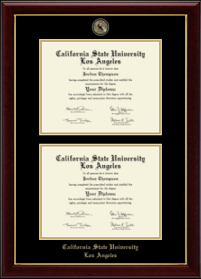 California State University Los Angeles diploma frame - Masterpiece Medallion Double Diploma Frame in Gallery