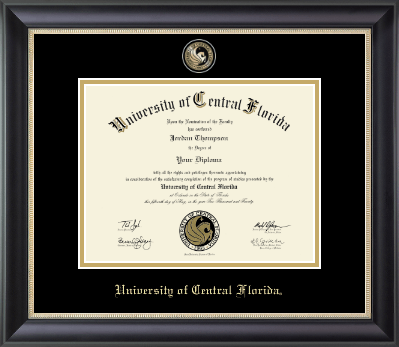 University of Central Florida diploma frame - Masterpiece Medallion Diploma Frame in Noir