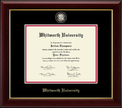 Whitworth University diploma frame - Masterpiece Medallion Diploma Frame in Gallery