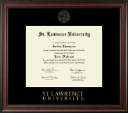 St. Lawrence University Gold Embossed Diploma Frame in Studio