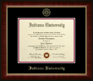 Indiana University - Purdue University at Indianapolis Gold Embossed Diploma Frame in Murano