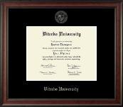 Viterbo University diploma frame - Silver Embossed Diploma Frame in Studio