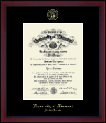 University of Missouri Saint Louis diploma frame - Gold Embossed Achievement Edition Diploma Frame in Academy