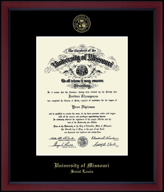University of Missouri Saint Louis diploma frame - Gold Embossed Achievement Edition Diploma Frame in Academy