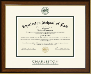 Charleston School of Law Dimensions Diploma Frame in Westwood