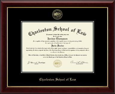 Charleston School of Law diploma frame - Gold Embossed Diploma Frame in Gallery