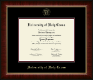 University of Holy Cross diploma frame - Gold Embossed Diploma Frame in Murano