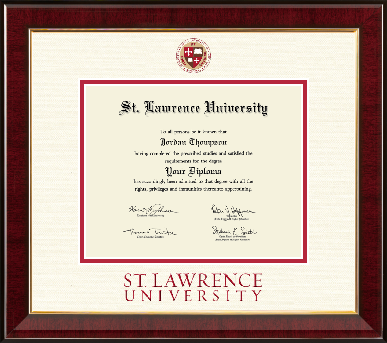 St. Lawrence University Dimensions Diploma Frame in Murano - Item #295685