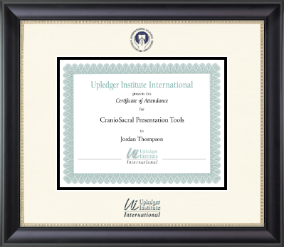 The Upledger Institute certificate frame - Dimensions Certificate Frame in Noir