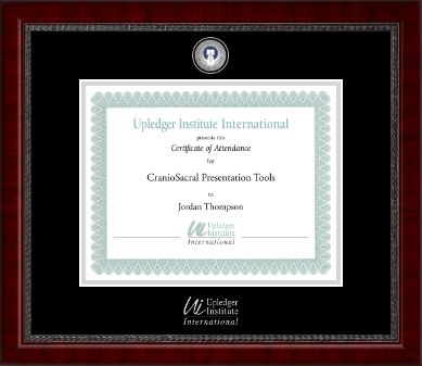 The Upledger Institute certificate frame - Masterpiece Medallion Certificate Frame in Sutton