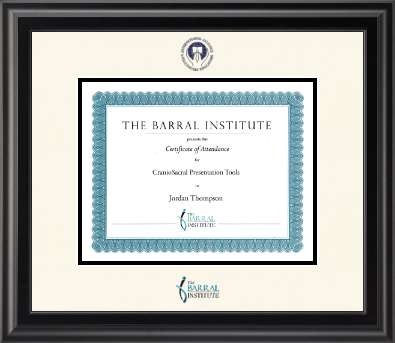 The Barral Institute certificate frame - Dimensions Certificate Frame in Midnight