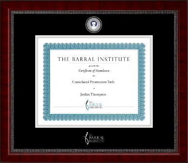 The Barral Institute certificate frame - Masterpiece Medallion Certificate Frame in Sutton