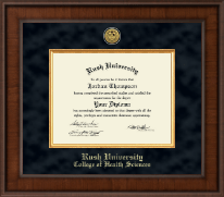 Rush University Presidential Gold Engraved Diploma Frame in Madison