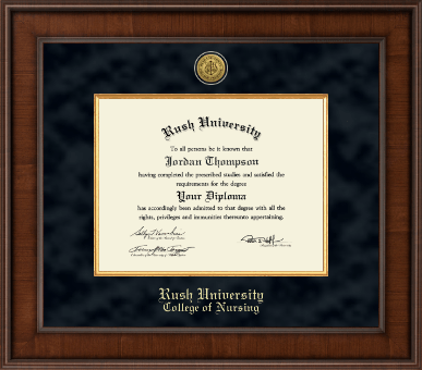 Rush University diploma frame - Presidential Gold Engraved Diploma Frame in Madison