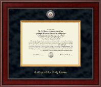 College of the Holy Cross Presidential Masterpiece Diploma Frame in Jefferson