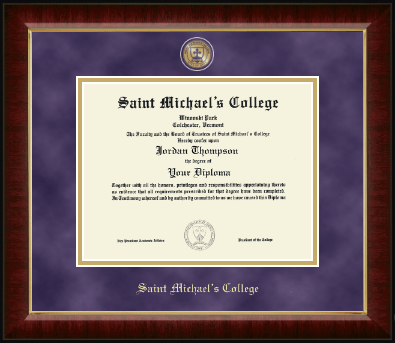 Saint Michael's College diploma frame - Masterpiece Medallion Diploma Frame in Murano