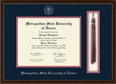 Metropolitan State University of Denver diploma frame - Tassel & Cord Diploma Frame in Delta