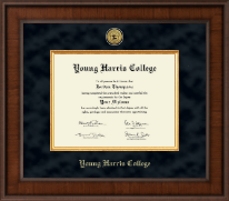 Young Harris College Presidential Gold Engraved Diploma Frame in Madison