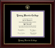 Young Harris College Gold Embossed Diploma Frame in Gallery