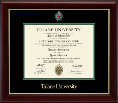 Tulane University diploma frame - Seal Masterpiece Medallion Diploma Frame in Gallery