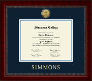 Simmons College diploma frame - Gold Engraved Medallion Diploma Frame in Sutton