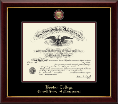 Boston College diploma frame - Masterpiece Medallion Diploma Frame in Gallery