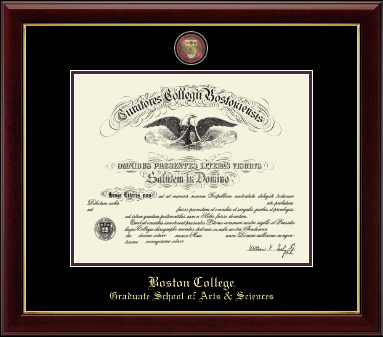 Boston College diploma frame - Masterpiece Medallion Diploma Frame in Gallery