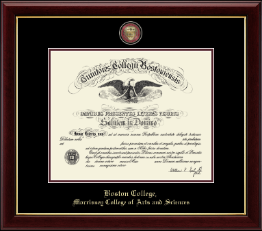 Boston College diploma frame - Masterpiece Medallion Diploma Frame in Gallery