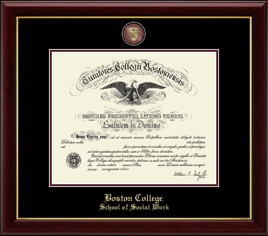 Boston College diploma frame - Masterpiece Medallion Diploma Frame in Gallery