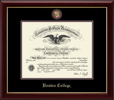 Boston College diploma frame - Masterpiece Medallion Diploma Frame in Gallery