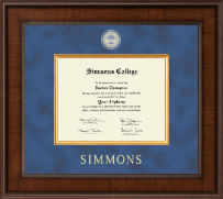 Simmons College Presidential Masterpiece Diploma Frame in Madison