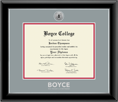 The Southern Baptist Theological Seminary diploma frame - Silver Engraved Medallion Diploma Frame in Onyx Silver