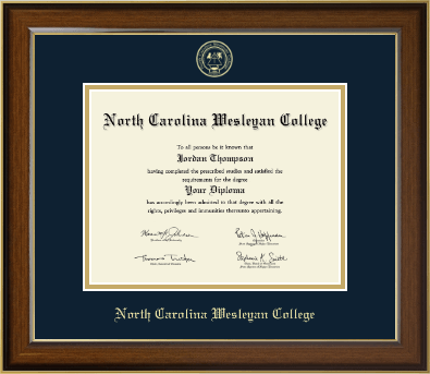 North Carolina Wesleyan College diploma frame - Gold Embossed Diploma Frame in Westwood