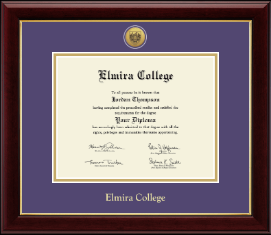 Elmira College diploma frame - Gold Engraved Medallion Diploma Frame in Gallery