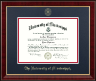 The University of Mississippi diploma frame - Gold Embossed Diploma Frame in Murano