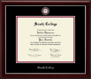 South College Masterpiece Medallion Diploma Frame in Gallery Silver