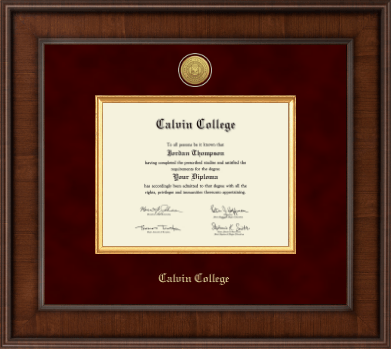 Calvin College diploma frame - Presidential Gold Engraved Diploma Frame in Madison