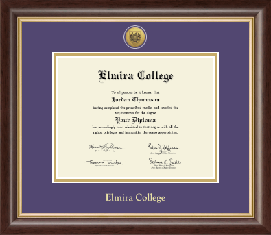 Elmira College diploma frame - Gold Engraved Medallion Diploma Frame in Hampshire