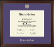 Elmira College Gold Embossed Diploma Frame in Studio