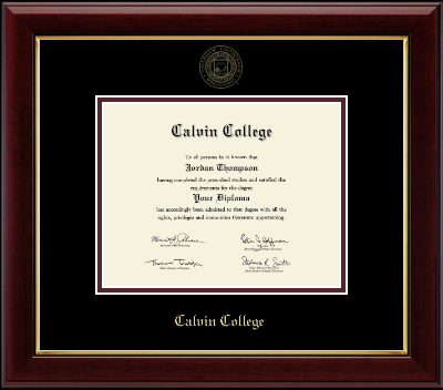 Calvin College diploma frame - Gold Embossed Diploma Frame in Gallery