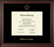 Calvin College Gold Embossed Diploma Frame in Studio