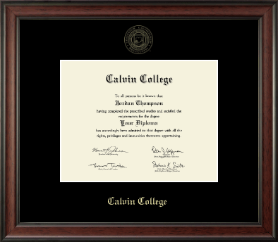 Calvin College diploma frame - Gold Embossed Diploma Frame in Studio