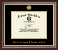 Lancaster Bible College diploma frame - Gold Engraved Medallion Diploma Frame in Hampshire