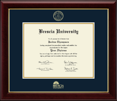 Brescia University diploma frame - Gold Embossed Diploma Frame in Gallery