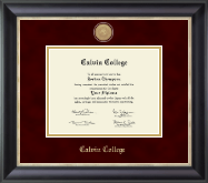 Calvin College diploma frame - Masterpiece Medallion Diploma Frame in Noir
