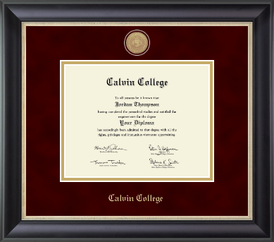 Calvin College diploma frame - Masterpiece Medallion Diploma Frame in Noir