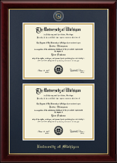 University of Michigan diploma frame - Double Masterpiece Diploma Frame in Gallery